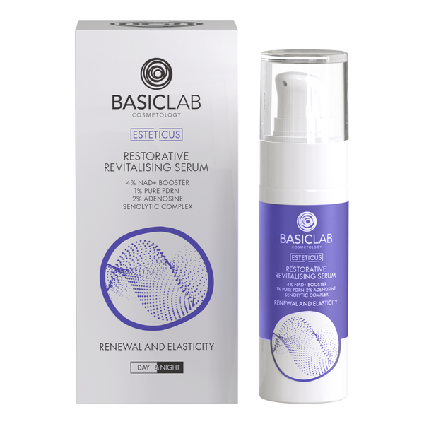 Aufbauendes Revitalisierungsserum mit 4% NAD+Booster, 1 % reinem PDRN, 2% Adenosin und senolytischem Komplex