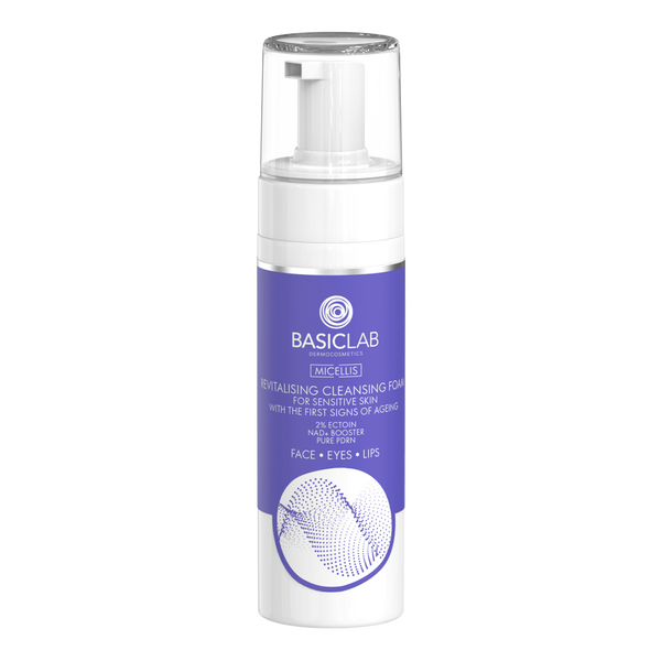 Revitalisierender Reinigungsschaum für empfindliche Haut mit ersten Altersanzeichen – 2% Ectoin, NAD+Booster, reines PDRN